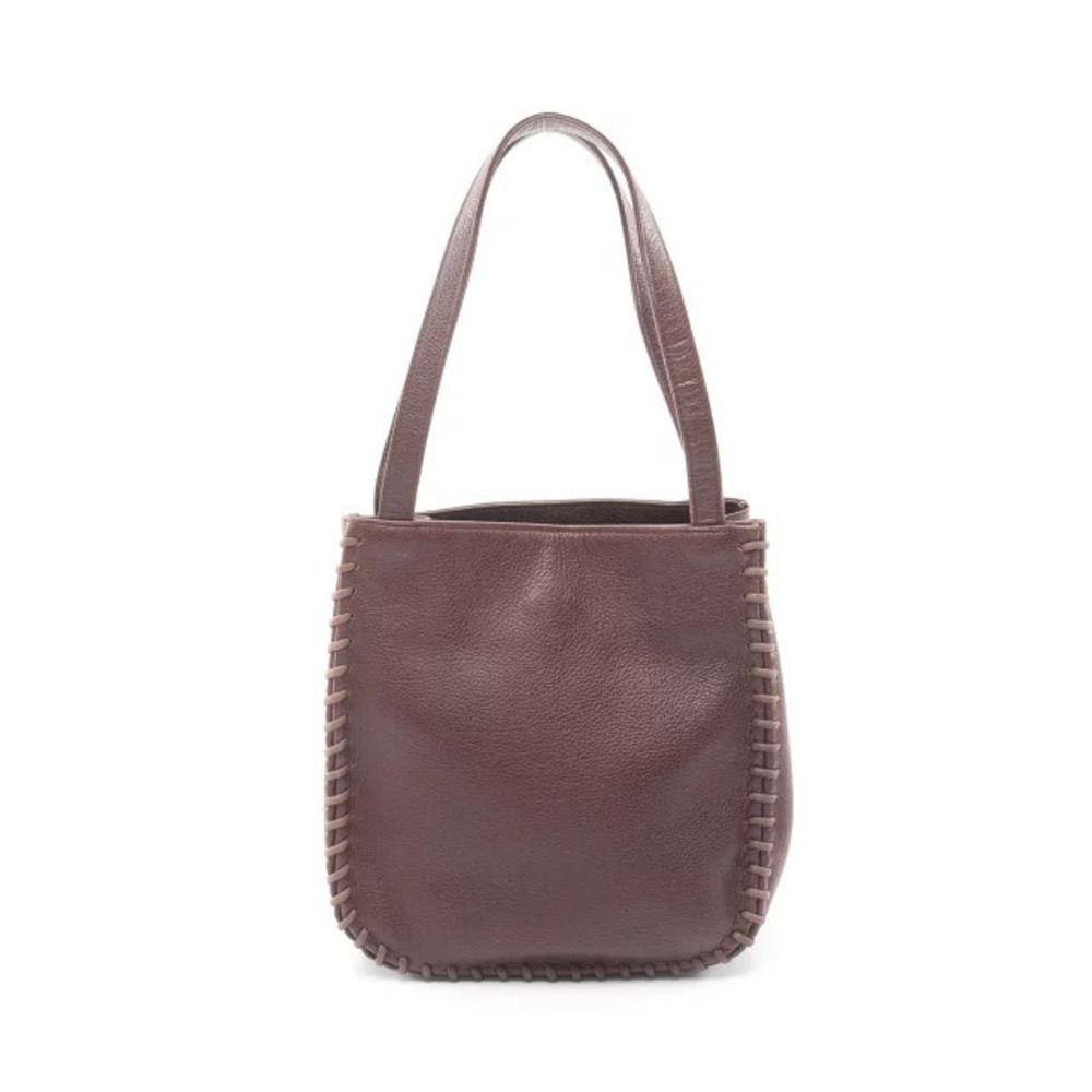 Saint Laurent Yves Handbag Leather Bordeaux Purple
